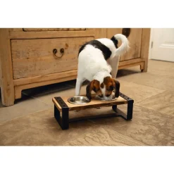 Designed By Lotte Dinerset Hout Karinto Bruin - Hondenvoerbak