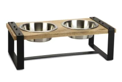 Designed By Lotte Dinerset Hout Karinto Bruin - Hondenvoerbak