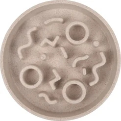 District 70 Bamboo Cat Slow Feeder - Kattenvoerbak - Ø13.5 cm Beige