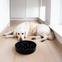 District 70 Bamboo Slowfeeder Donkergrijs - Hondenvoerbak