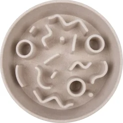 District 70 Bamboo Slowfeeder Beige - Hondenvoerbak