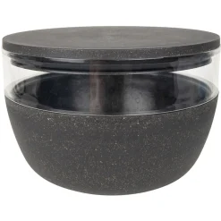 District 70 Bamboo Voorraadpot Met Antislipbodem - Hondenvoerbewaarbak - Ø18 cm 2250 ml Antraciet