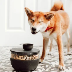 District 70 Bamboo Voorraadpot Met Antislipbodem - Hondenvoerbewaarbak - Ø18 cm 2250 ml Antraciet