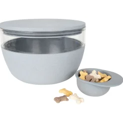 District 70 Bamboo Voorraadpot Met Antislipbodem - Hondenvoerbewaarbak - Ø18 cm 2250 ml Lichtblauw