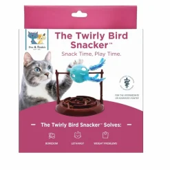 Doc & Phoebe's Twirly Bird Snacker - Kattenspeelgoed - 22.5x18x9.5 cm Blauw One Size