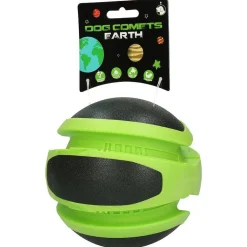 Dog Comets Ball Earth - Hondenspeelgoed - Ø14 cm Groen