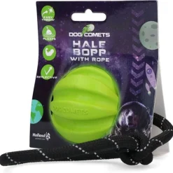 Dog Comets Ball Hale-Bopp Met Touw - Hondenspeelgoed - Groen
