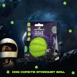 Dog Comets Ball Hale-Bopp Met Touw - Hondenspeelgoed - Groen