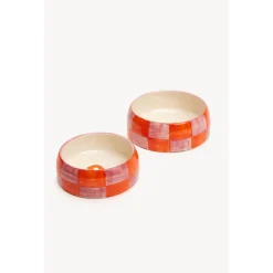 Dogguo Block Dogbowl Oranje&Pink - Hondenvoerbak