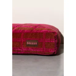 Dogguo Check Bed Bruin&Pink - Hondenmatras