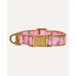 Dogguo Collar - Hondenhalsband - 36-52 cm Mokka Pink M