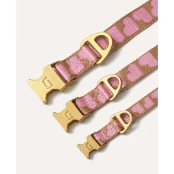 Dogguo Collar - Hondenhalsband - 36-52 cm Mokka Pink M
