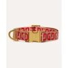 Dogguo Collar - Hondenhalsband - 28-40 cm Mokka Rood S
