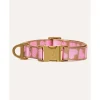 Dogguo Collar - Hondenhalsband - 28-40 cm Mokka Pink S