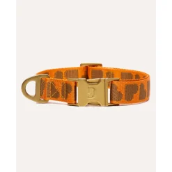Dogguo Collar - Hondenhalsband - 28-40 cm Oranje Bruin S