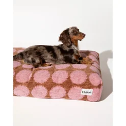 Dogguo Dot Bed - Hondenmatras - 125x75x15 cm Mokka Pink Xl