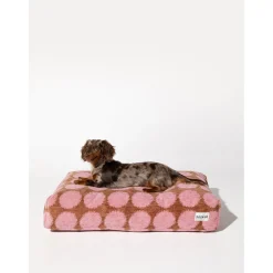 Dogguo Dot Bed - Hondenmatras - 85x55x15 cm Mokka Pink M
