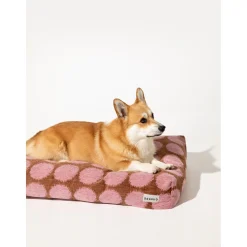 Dogguo Dot Bed - Hondenmatras - 85x55x15 cm Mokka Pink M