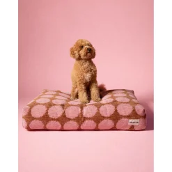 Dogguo Dot Bed - Hondenmatras - 105x65x15 cm Mokka Pink L