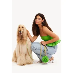 Dogguo Flower Poepzakjes Houder - Hondenriem - Ø10x3 cm Groen Voor Honden