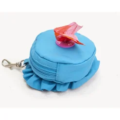 Dogguo Flower Poepzakjes Houder - Hondenriem - Ø10x3 cm Blauw Voor Honden