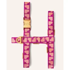 Dogguo Harness - Hondentuig - 24-38 cm Magenta Abrikoos S