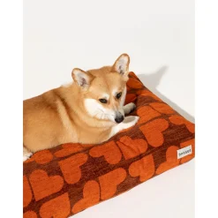 Dogguo Heart Bed - Hondenmatras - 85x55x15 cm Bruin Oranje M