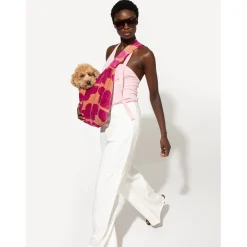 Dogguo Heart Carrier - Hondendraagtas - 60x20x22 cm Magenta Abrikoos One Size