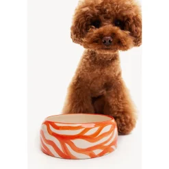 Dogguo Heart Dogbowl Oranje&Beige - Hondenvoerbak