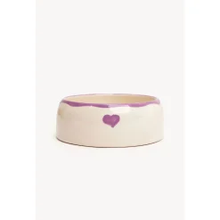 Dogguo Heart Dogbowl Paars&Beige - Hondenvoerbak
