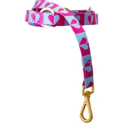 Dogguo Heart Leash Blauw&Raspberry - Hondenriem