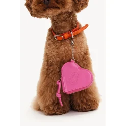 Dogguo Heart Poepzakjes Houder - Hondenriem - Ø10x3 cm Pink Voor Honden