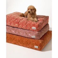 Dogguo Maze Bed - Hondenmatras - 105x65x15 cm Mokka Rood L