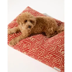 Dogguo Maze Bed - Hondenmatras - 105x65x15 cm Mokka Rood L