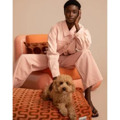 Dogguo Retro Wave  Bed - Hondenmatras - 125x75x15 cm Abrikoos Bruin Xl