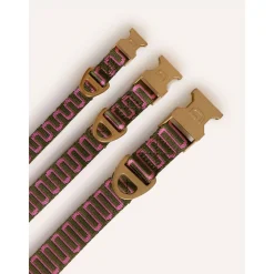 Dogguo Retro Wave Collar - Hondenhalsband - Ø26 cm Groen Pink M