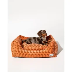 Dogguo Retro Wave Sofa - Hondenmatras - 80x60x26 cm Abrikoos Bruin M