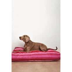 Dogguo Stripe Bed Rood&Pink - Hondenmatras