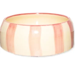 Dogguo Stripe Dogbowl Beige&Pink - Hondenvoerbak