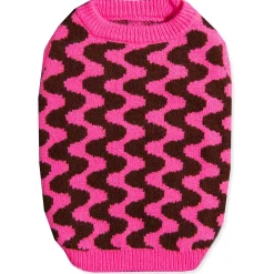 Dogguo Wavey Sweater Bruin&Pink - Hondenkleding