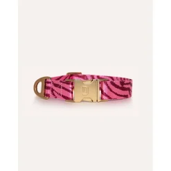 Dogguo Zebra Collar - Hondenhalsband - Ø26 cm Bordeaux Pink M