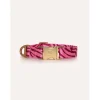 Dogguo Zebra Collar - Hondenhalsband - Ø15 cm Bordeaux Pink Xs