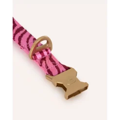 Dogguo Zebra Collar - Hondenhalsband - Ø15 cm Bordeaux Pink Xs
