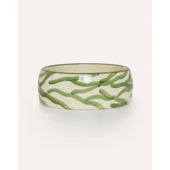 Dogguo Zebra Dogbowl - Hondenvoerbak - Ø20x9 cm Beige Groen M