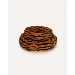 Dogguo Zebra Round Bed - Hondenmatras - 75x75x25 cm Roest Zwart M