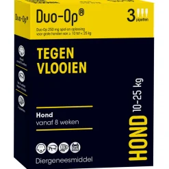 Duo-Op 250mg Hond  Tegen Vlooien 10-25 Kg - Anti vlooienmiddel - 3 pip