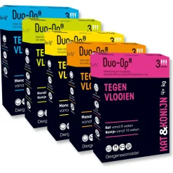 Duo-Op 80mg Kat & Konijn Tegen Vlooien Vanaf 4 Kg - Anti vlooienmiddel - 3 pip Large
