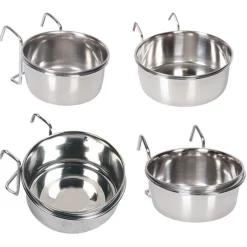 Duvo+ Vogel Eetkom Inox + Haak - Kooi Accessoire