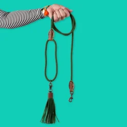 Dwam Looplijn Bowie Touw Groen - Hondenriem