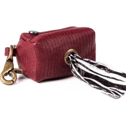 Dwam Poepzakjes Houder Bonnie - Hondenpoepzakjes - 8x17 cm Bordeaux